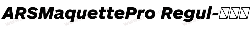 ARSMaquettePro Regul字体转换